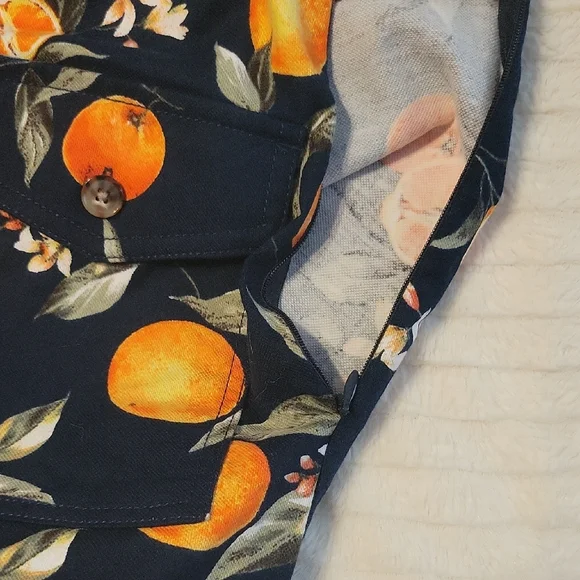 LOFT Orange Mini A-Line Skirt NWOT - Picture 5 of 6